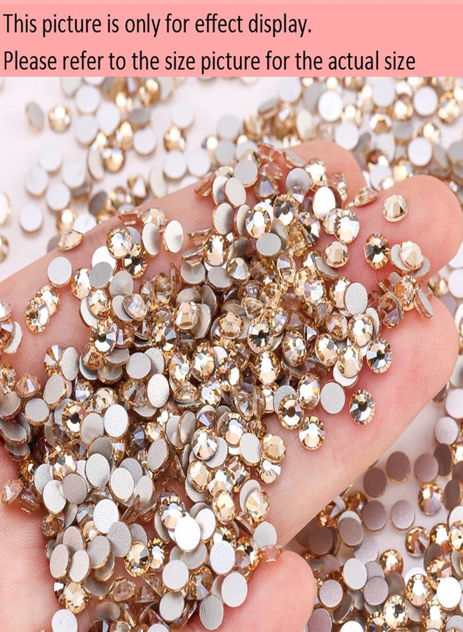 Dowarm 720pcs SS20 Flatback Crystals, 4.8mm Flat Back Nail Crystals for Craft, Dance Costumes, Non Hotfix Rhinestones (SS20 / 4.8MM, Golden Shadow/Champagne) - Image 3
